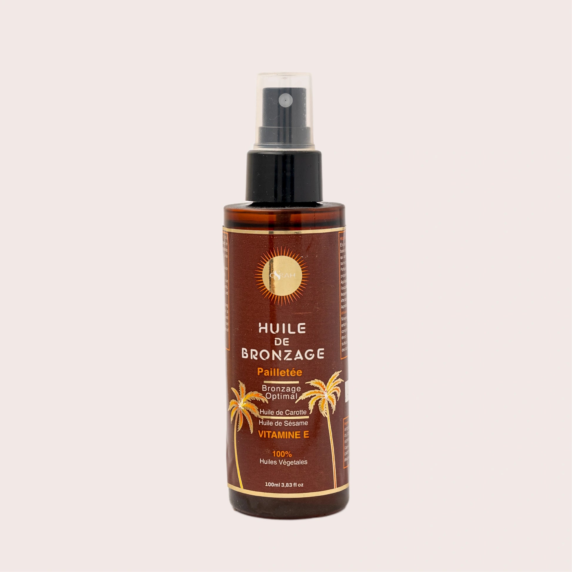 Huile de bronzage Pailletée 100ml Osrah Cosmetics