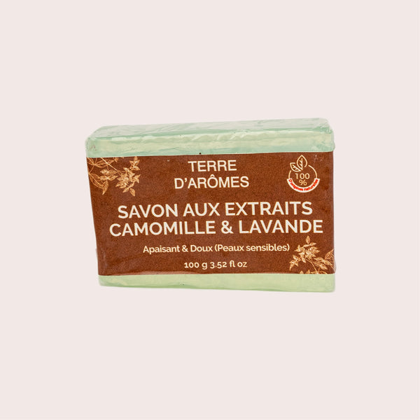 Savon aux extraits de camomille et lavande