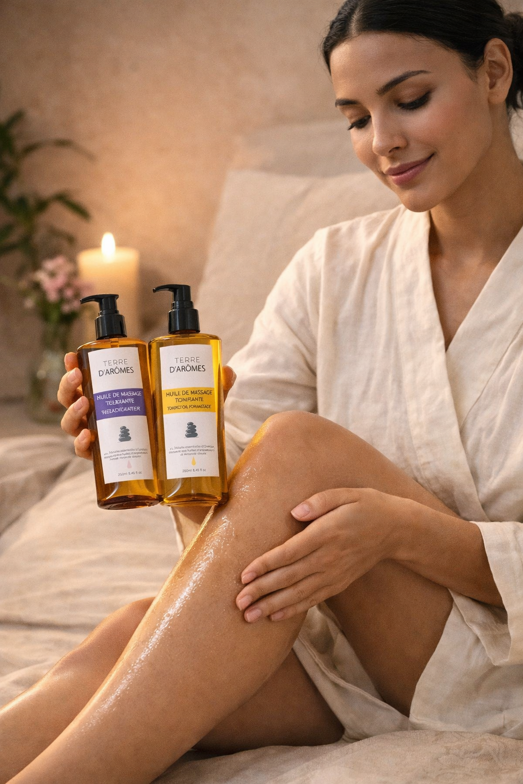 Huile de massage énergisante