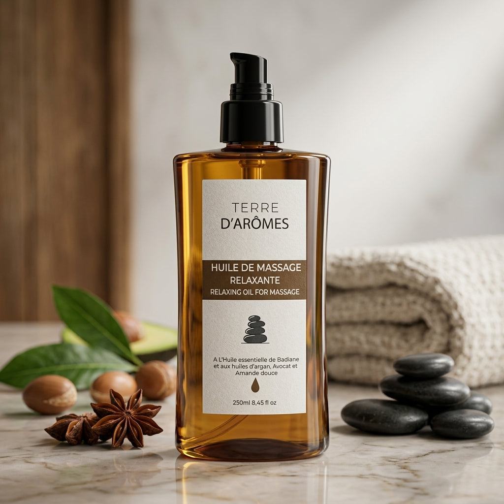 Huile de massage relaxante