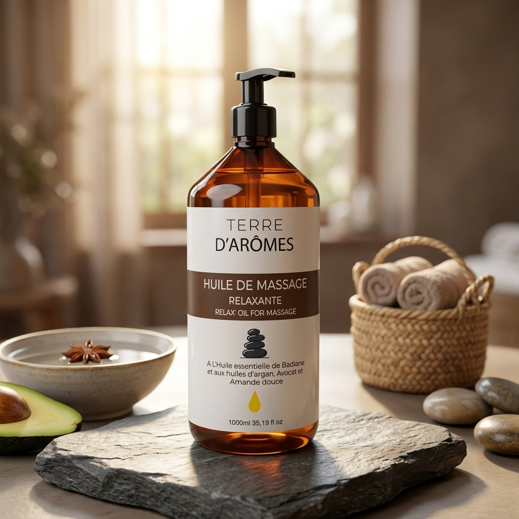 Huile de massage relaxante