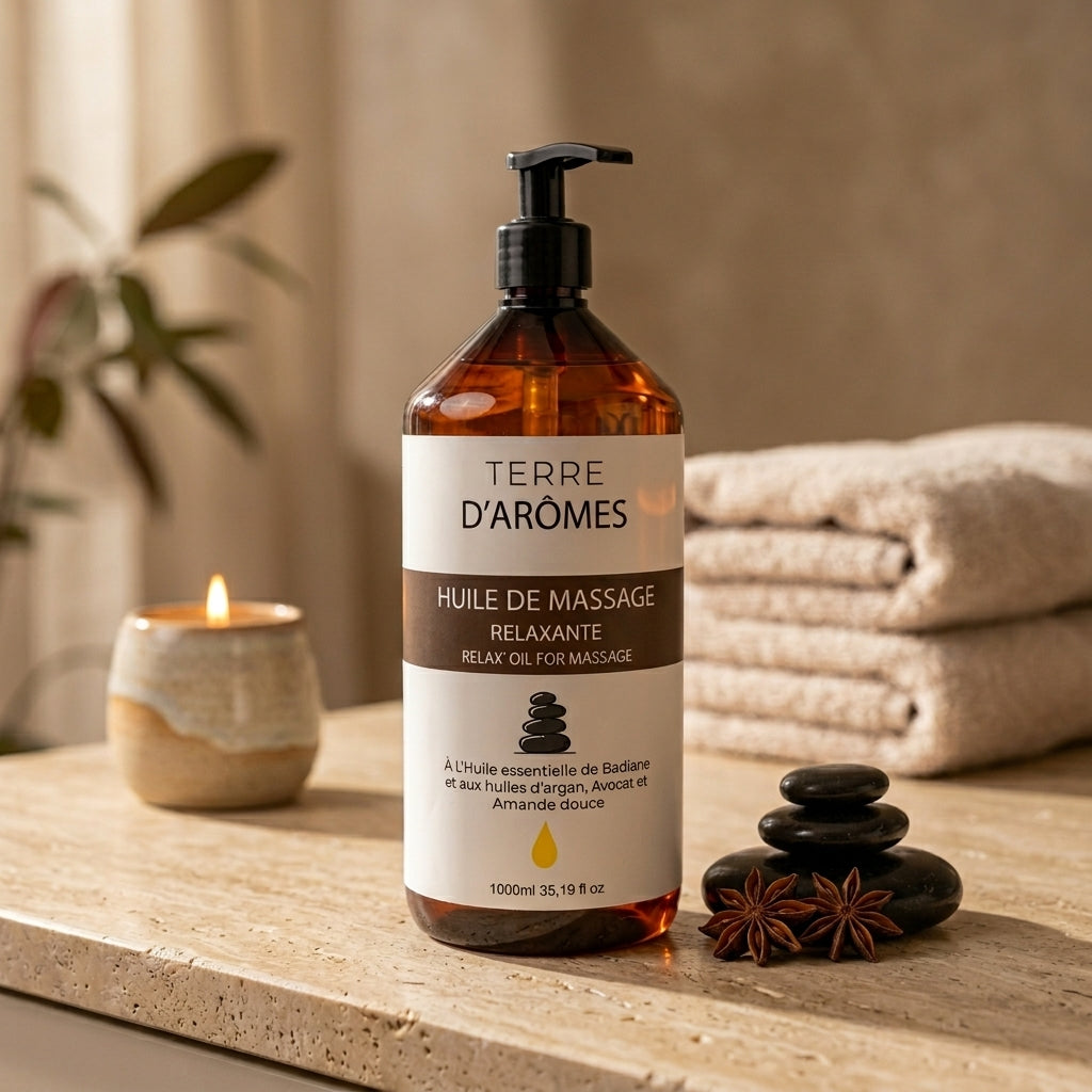 Huile de massage relaxante